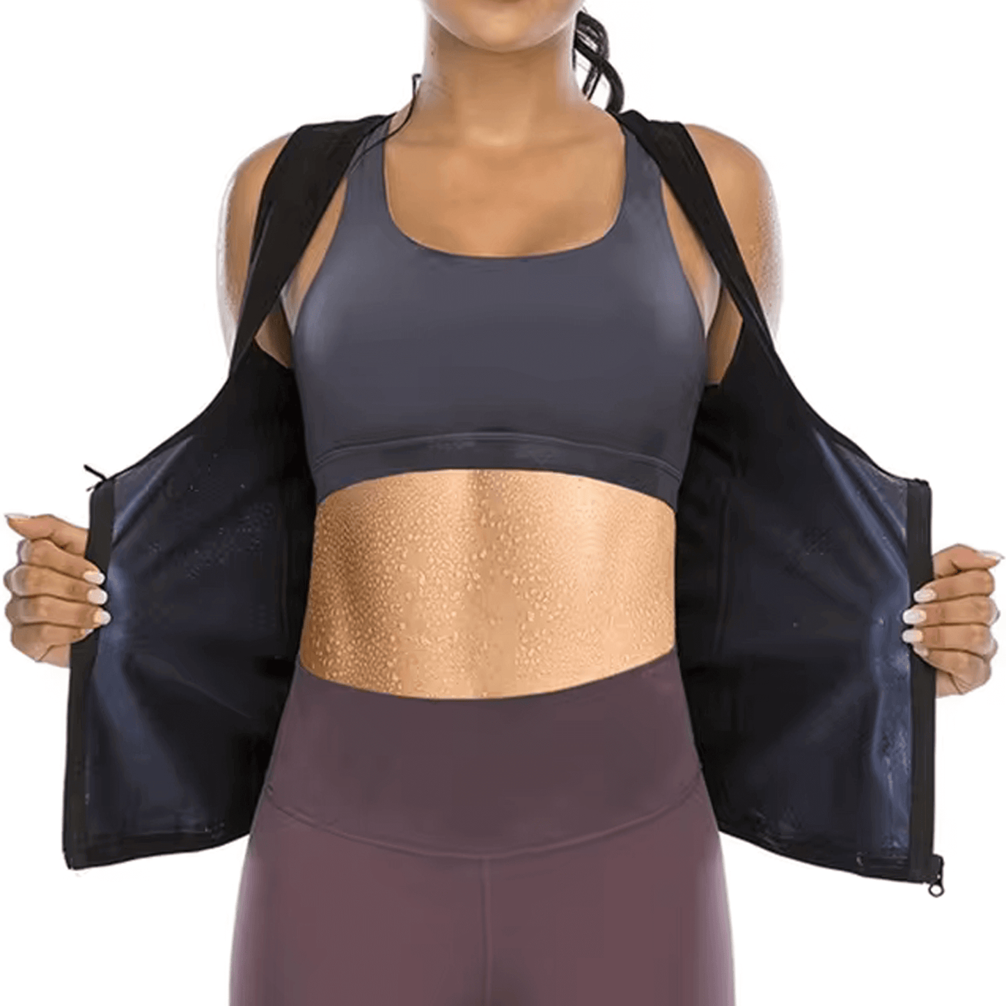 Women's Sauna Sweat Zipper Vest