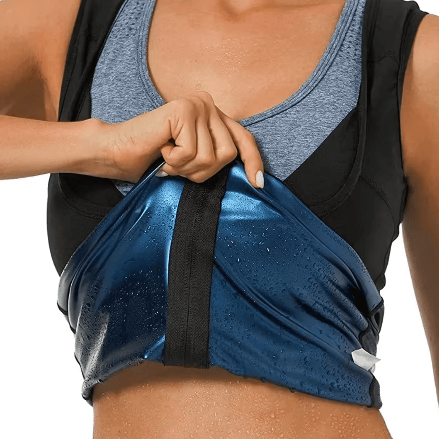 Women's Sauna Sweat Zipper Vest