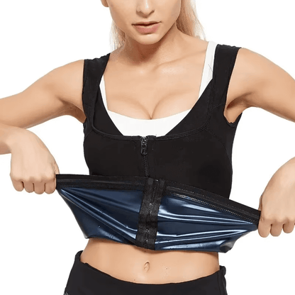 Women's Sauna Sweat Zipper Vest